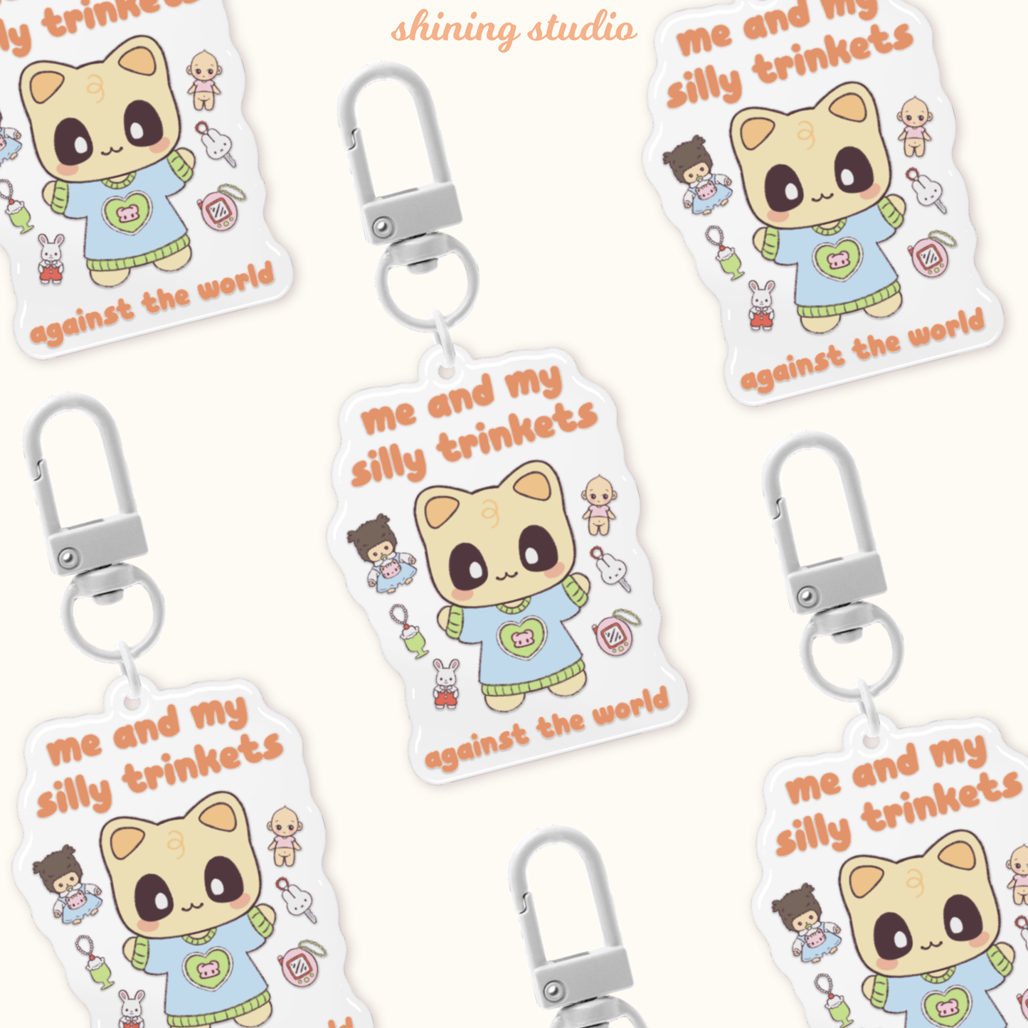 'My Silly Trinkets' Soybean Keychain