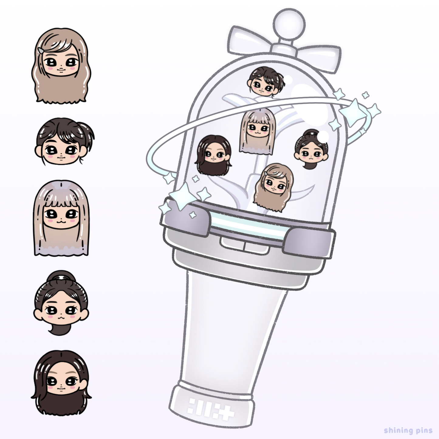 ILLIT Lightstick Shaker Keychain