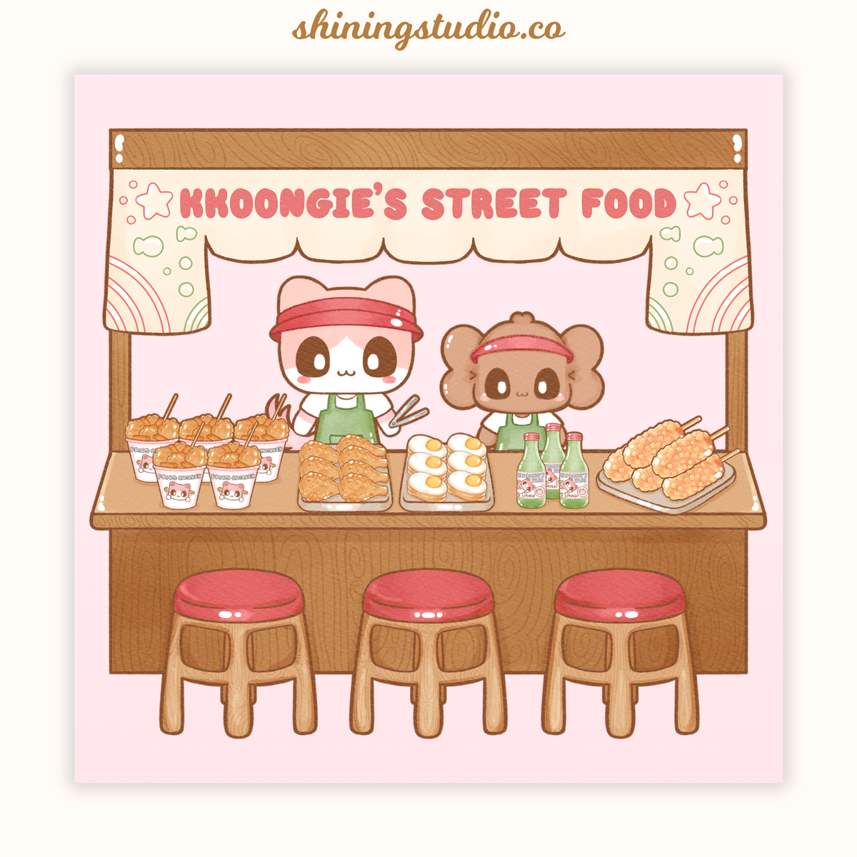 'Seoul Street Food Festival' Miso and Saki Print
