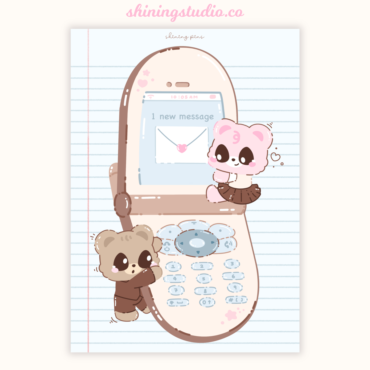 'Flip Phone' Miso and Saki Print