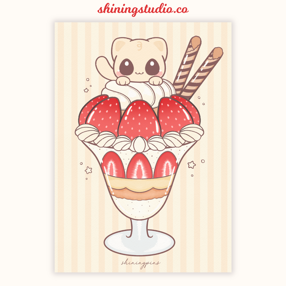'Strawberry Parfait' Soybean Print