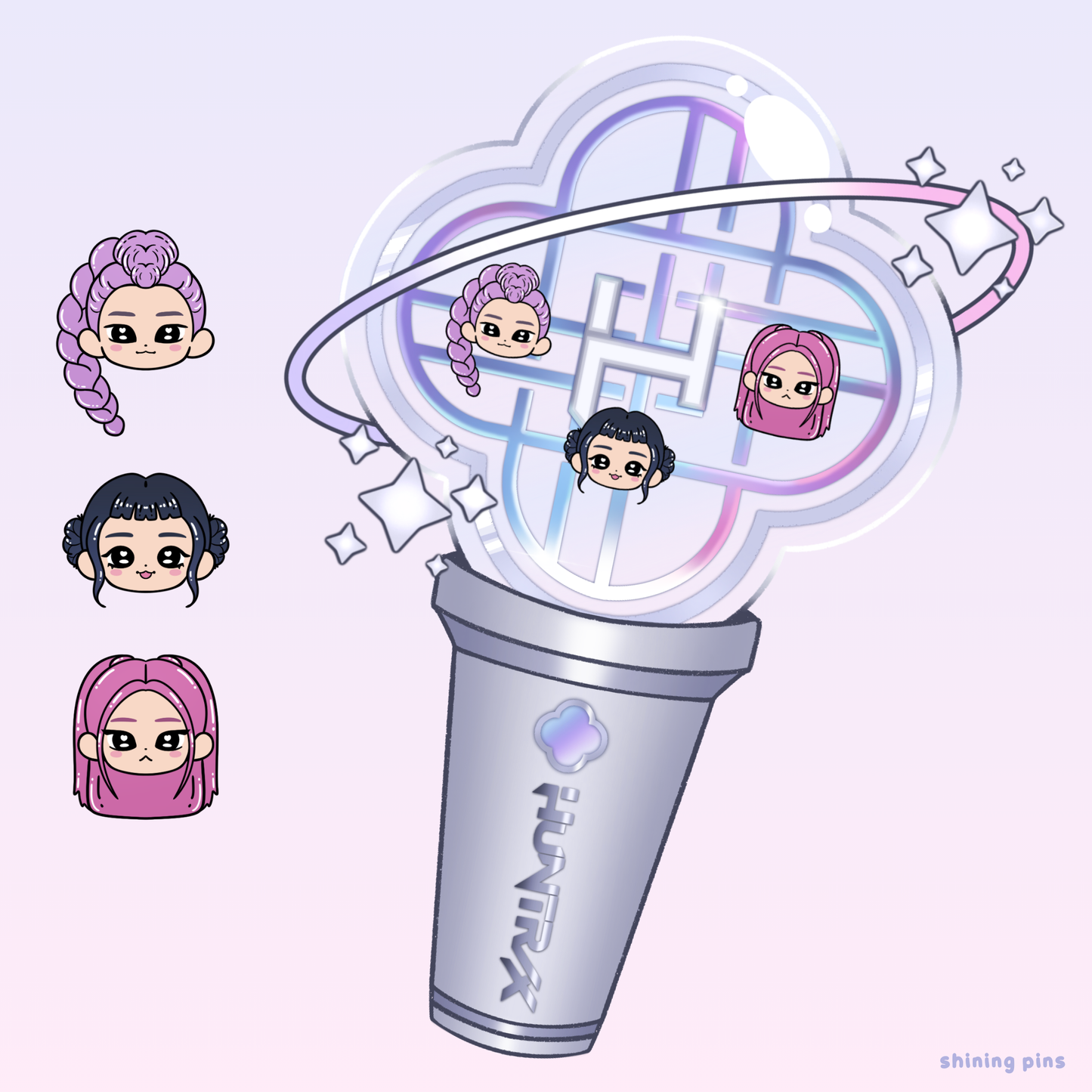 Huntrix Lightstick Shaker Keychain