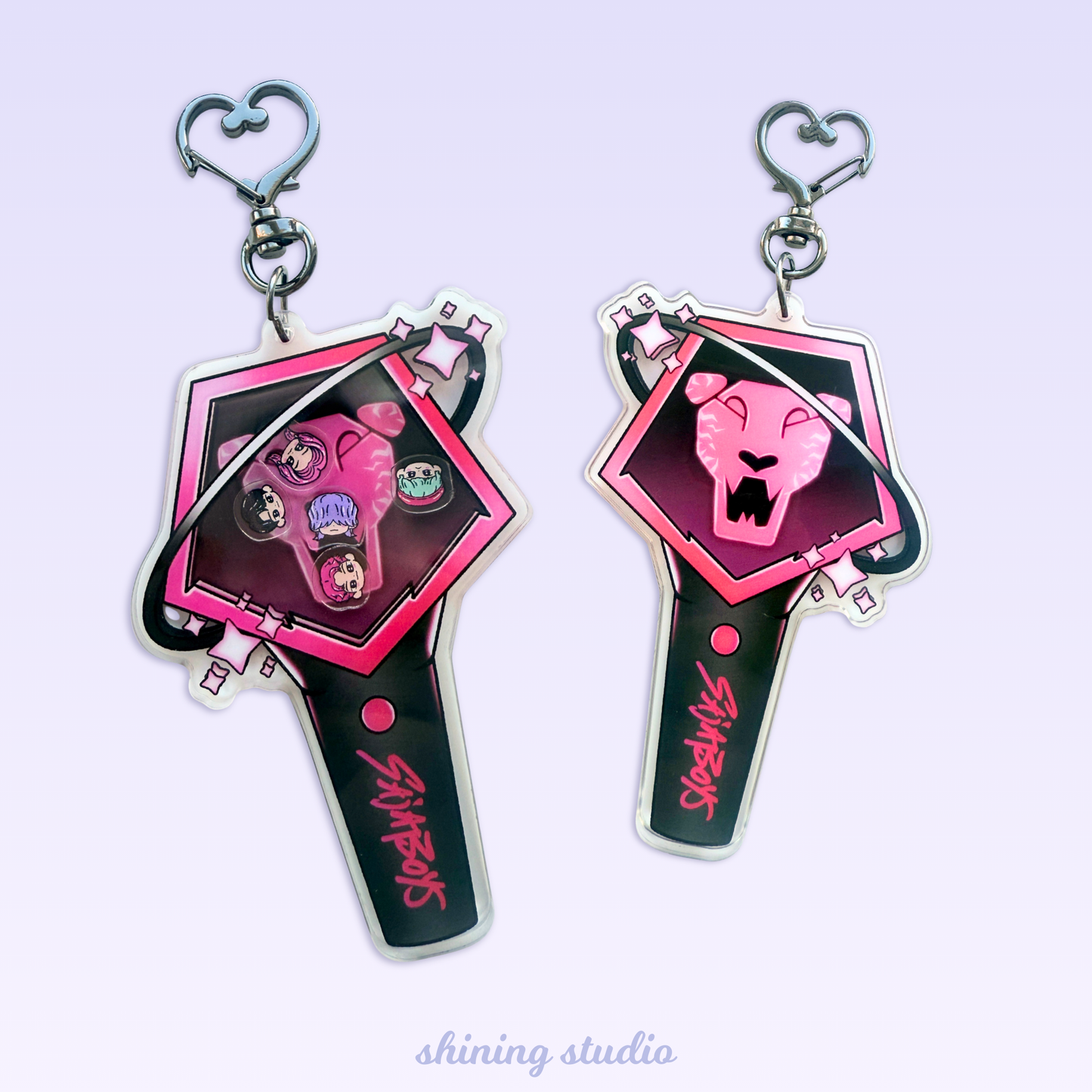 Saja Boys Lightstick Shaker Keychain