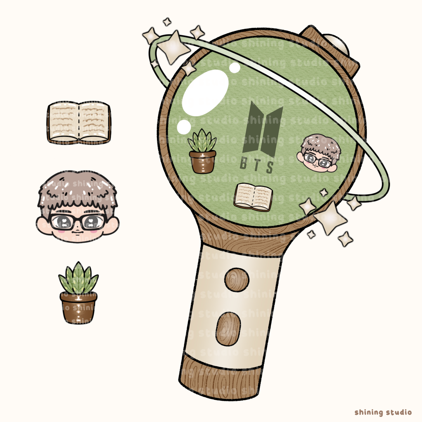 RM Lightstick Shaker Keychain