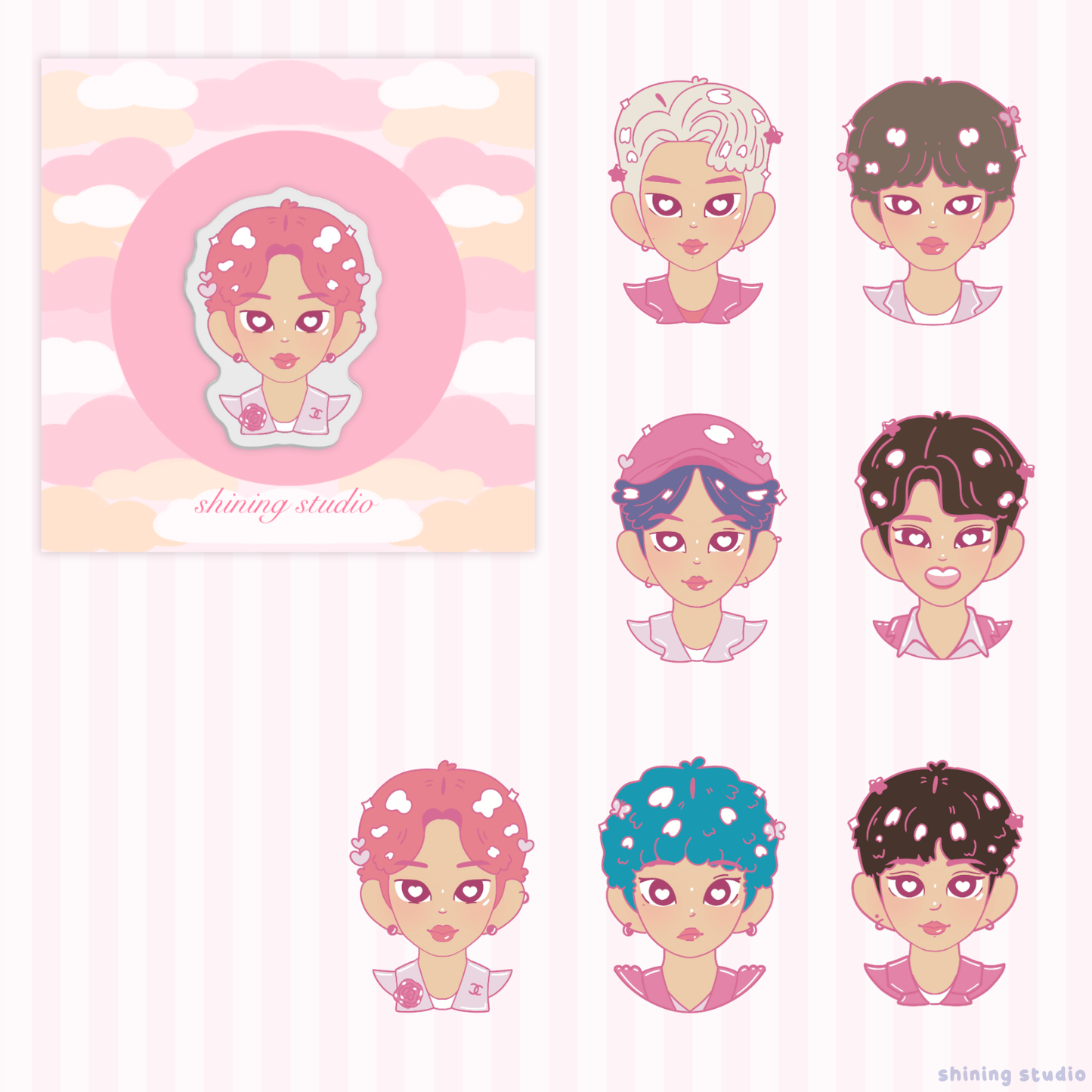 BTS 'Boy with Luv' Acrylic Pins