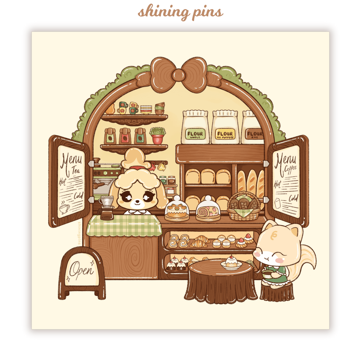 Animal Crossing 'Isabelle's Cafe' Print