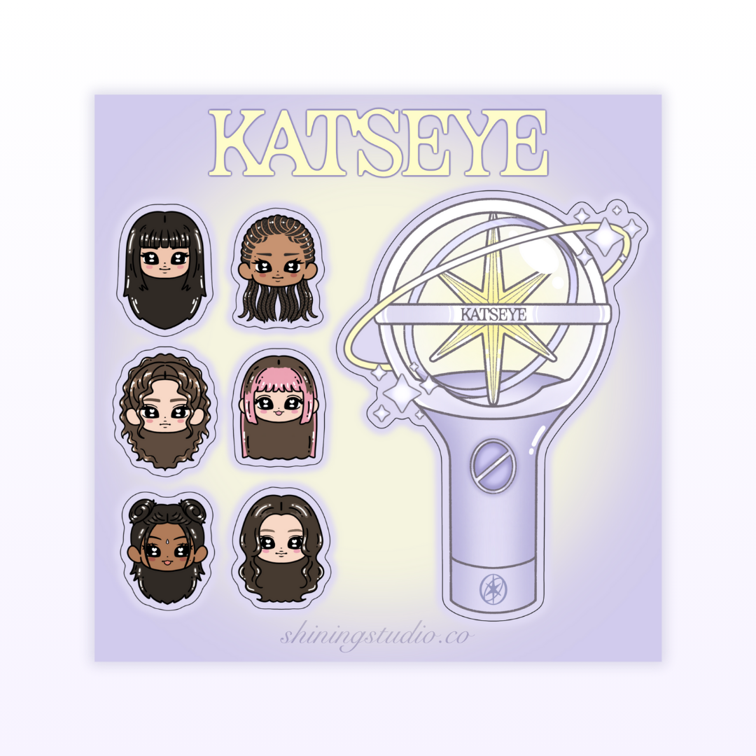 KATSEYE Lightstick Sticker Sheet