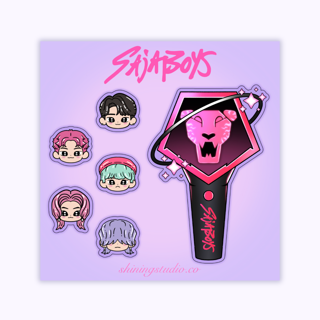Saja Boys Lightstick Sticker Sheet