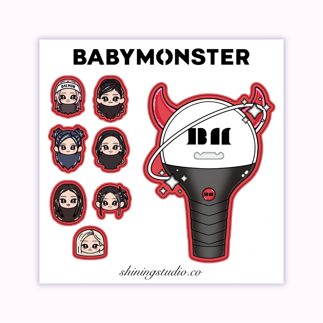 BABYMONSTER Lightstick Sticker Sheet