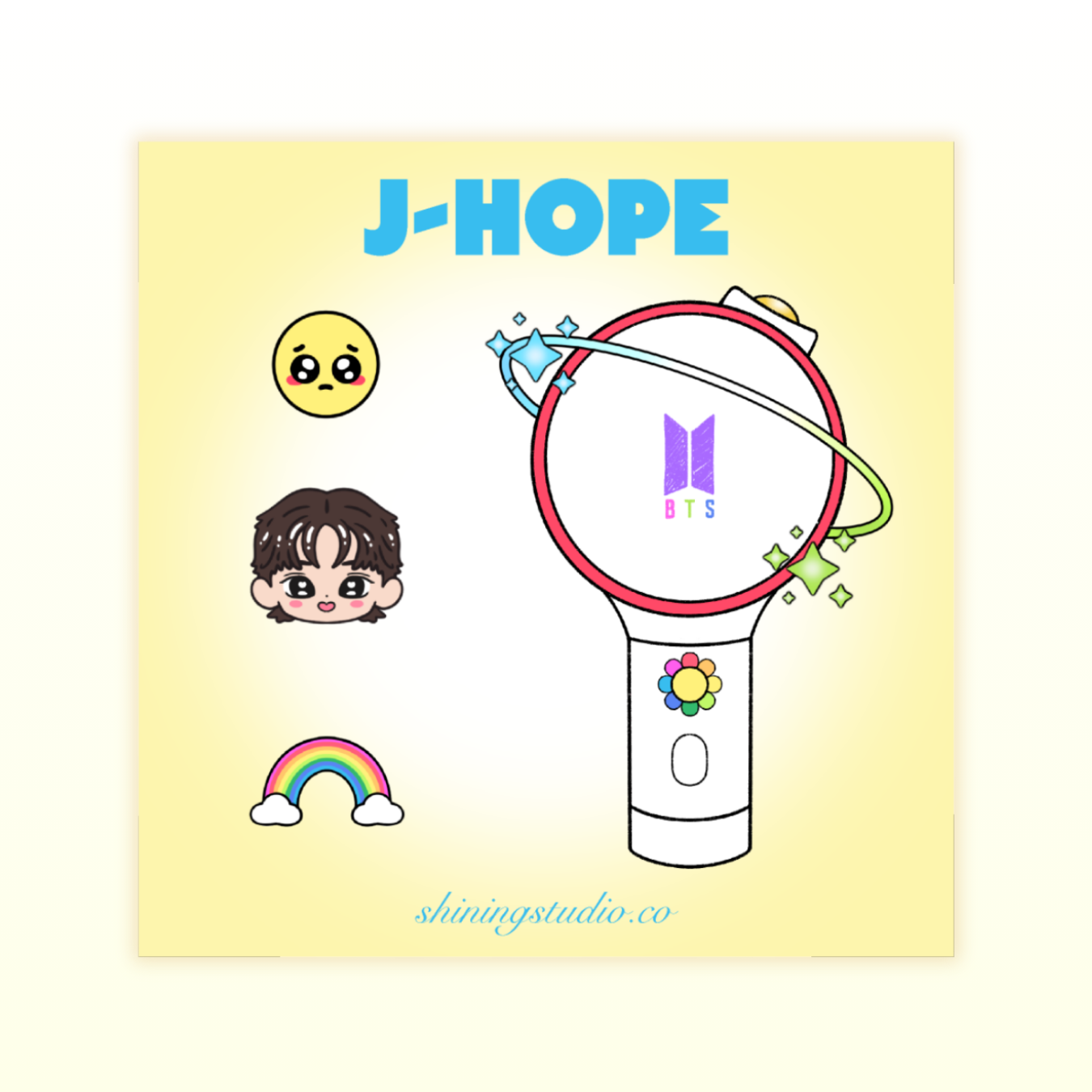 J-HOPE Lightstick Sticker Sheet