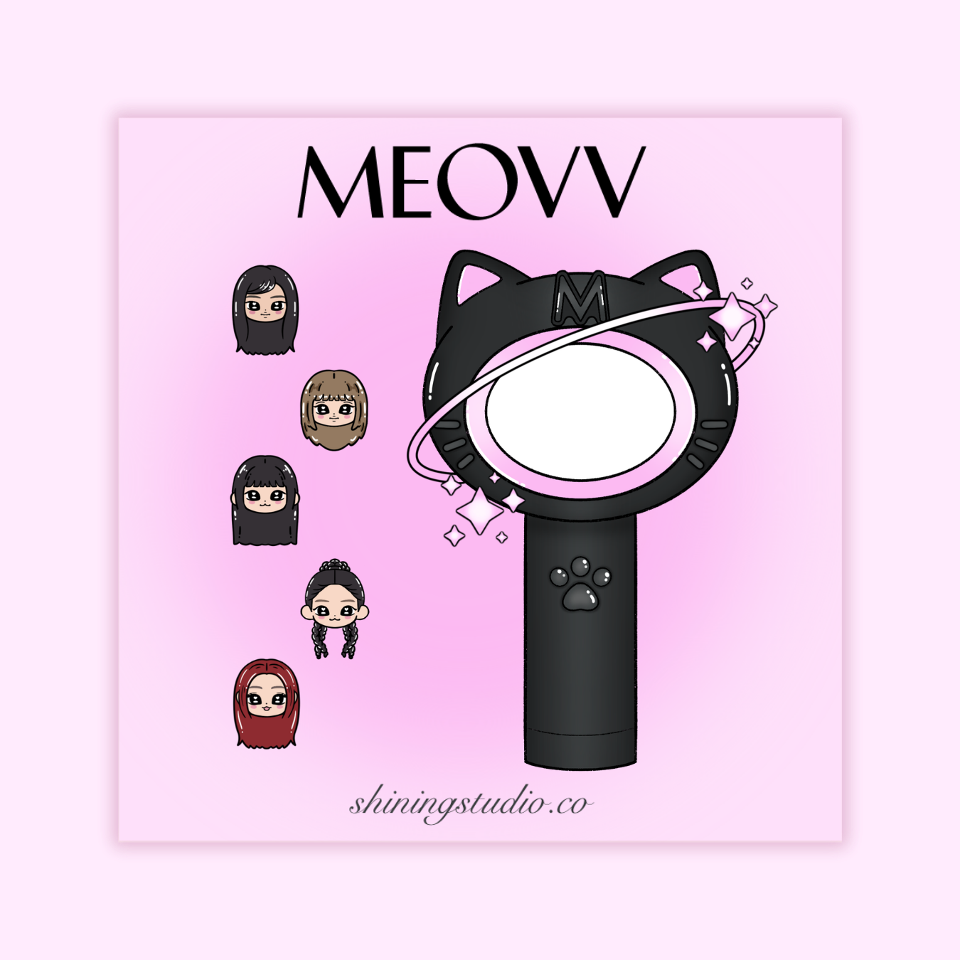 MEOVV Lightstick Sticker Sheet