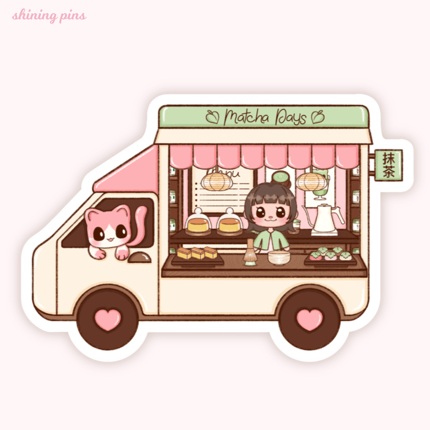 Animal Crossing 'Matcha Truck' Sticker Art print animal crossing, shop new in, stickers & stationary Shining Pins