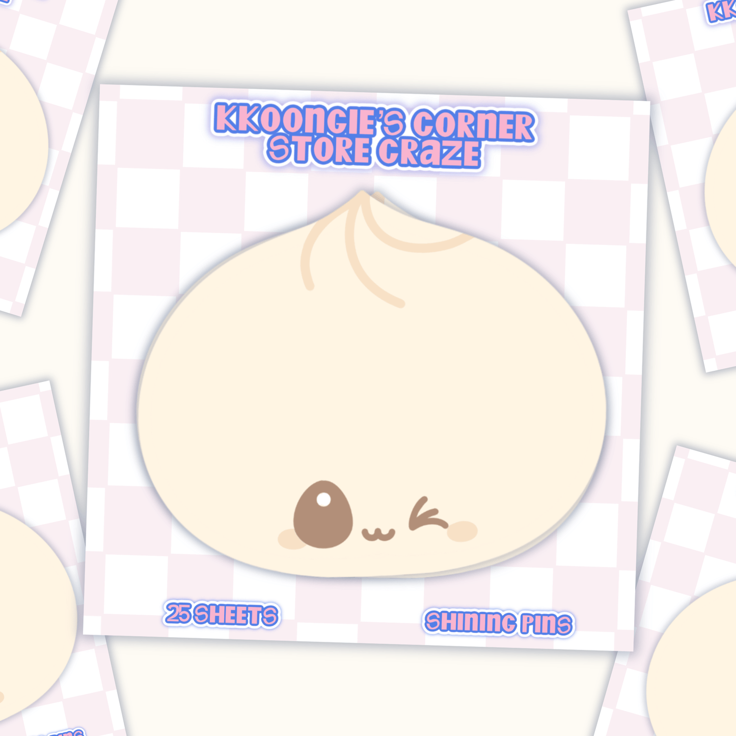 'Bao' Kkoongie Notepad Stickers and Stationary kkoongie and friends, shop new in, stationary Shining Pins