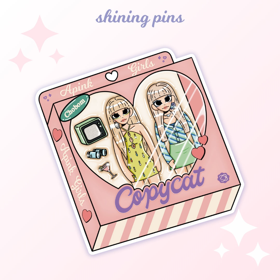 CHOBOM Doll 'CopyCat' Sticker Stickers and Stationary apink, stickers & stationary Shining Pins