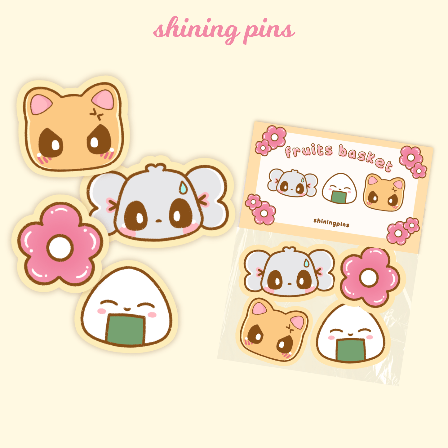 'Fruits Basket' Sticker Pack Art print anime, shop new in, stickers & stationary Shining Pins