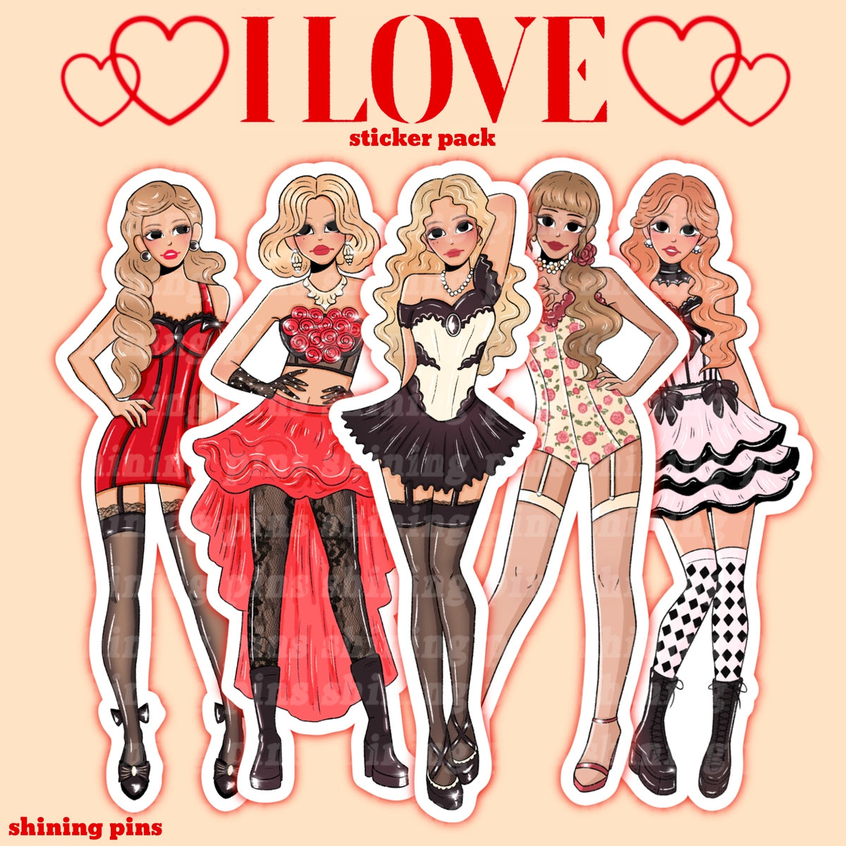 G I-DLE 'Nxde' Sticker Pack Stickers and Stationary G I-DLE, stickers & stationary Shining Pins