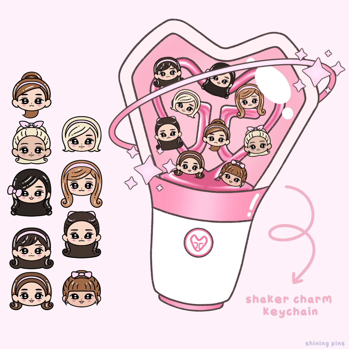 Girls' Generation Lightstick Shaker Keychain Acrylic Keychain acrylic keychains & pins, girls generation, preorder Shining Pins