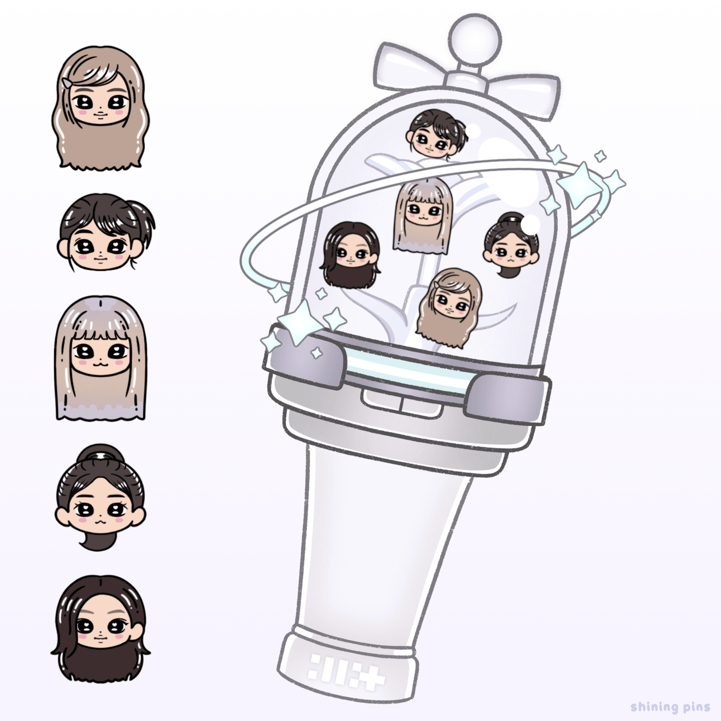 ILLIT Lightstick Shaker Keychain Acrylic Keychain acrylic keychains & pins, ILLIT, shop new in Shining Pins