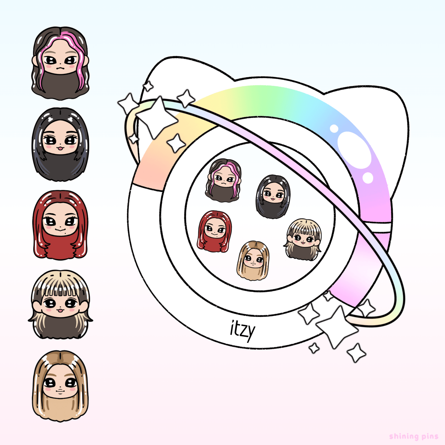 ITZY Lightstick Shaker Keychain Acrylic Keychain acrylic keychains & pins, itzy, shop new in Shining Pins