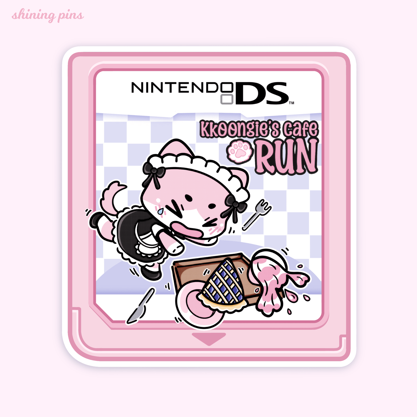 'Kkoongie's Cafe Run' Sticker Art print kkoongie and friends, stickers & stationary Shining Pins