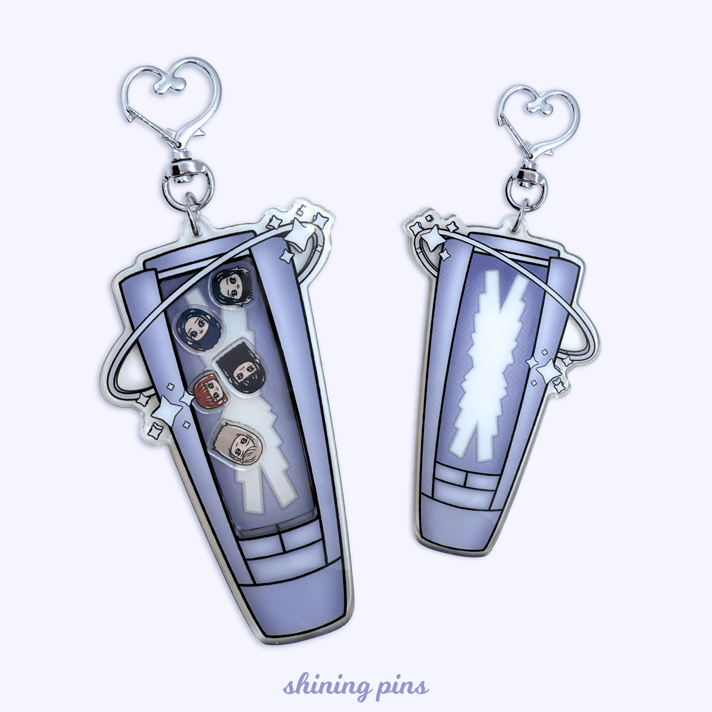 LE SSERAFIM Lightstick Shaker Keychain Acrylic Keychain acrylic keychains & pins, le sserafim Shining Pins