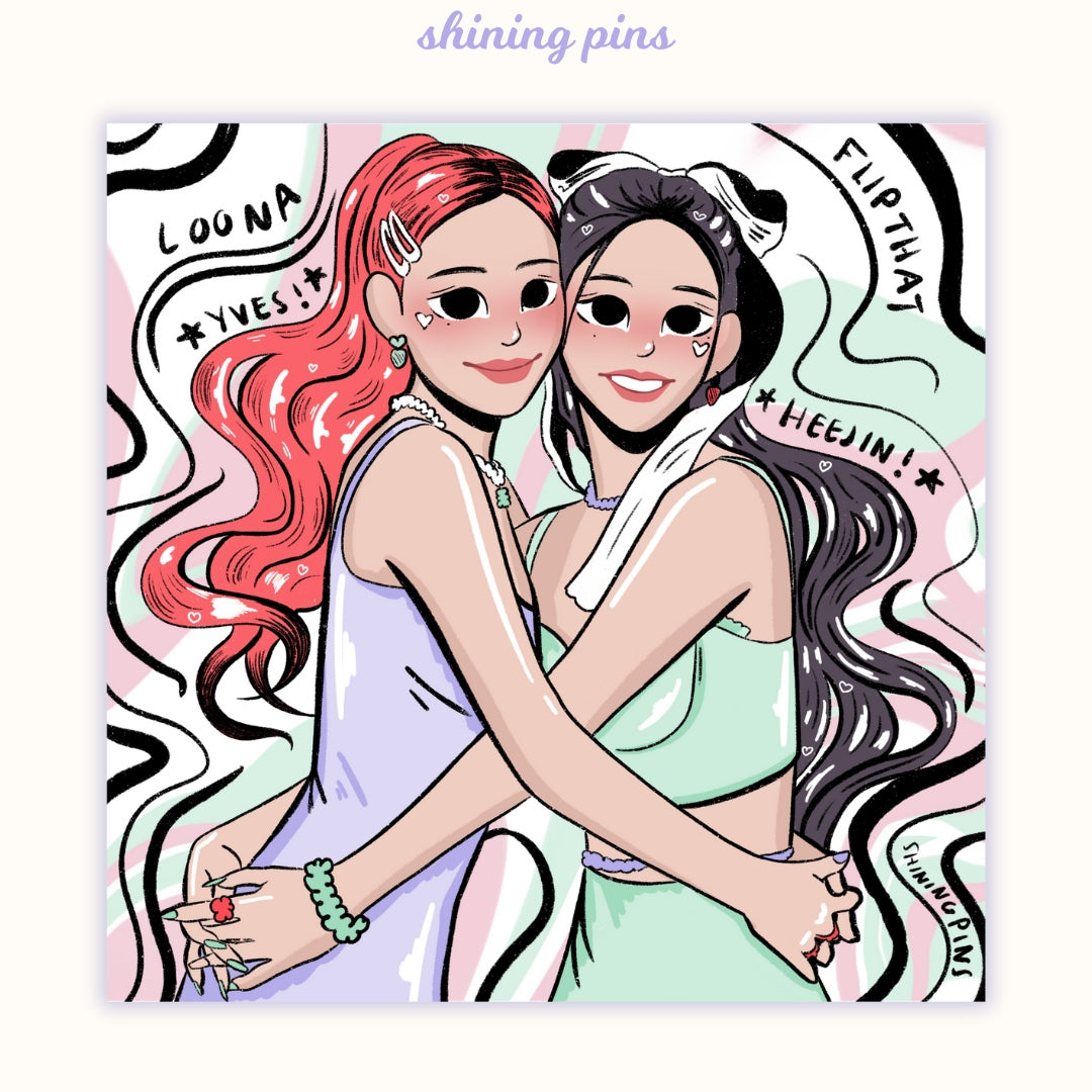 LOONA 'Flip That' Print Art Prints art prints, loona Shining Pins
