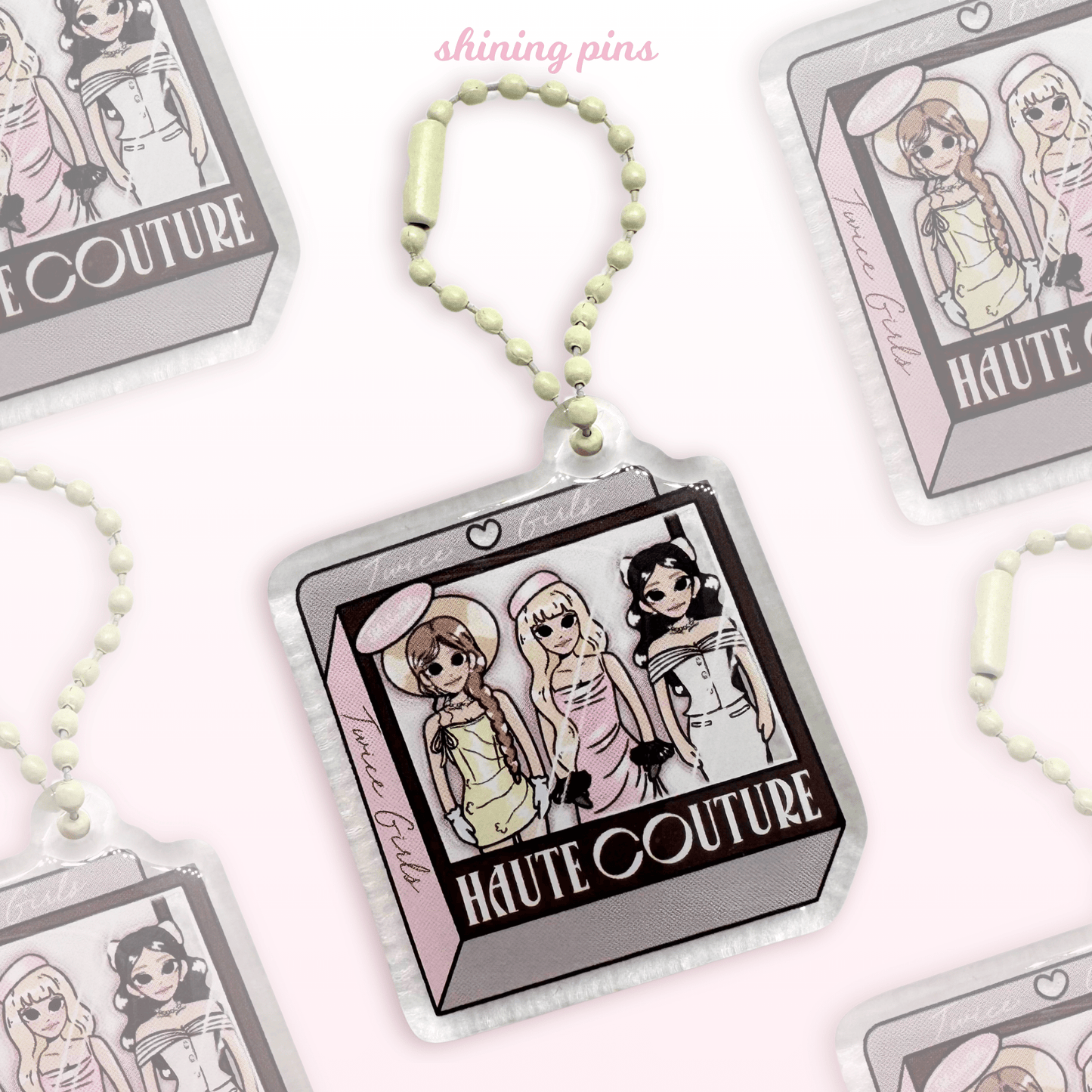 MiSaMo Doll 'Haute Couture' Keychain Acrylic Keychain acrylic keychains & pins, shop new in, twice Shining Pins