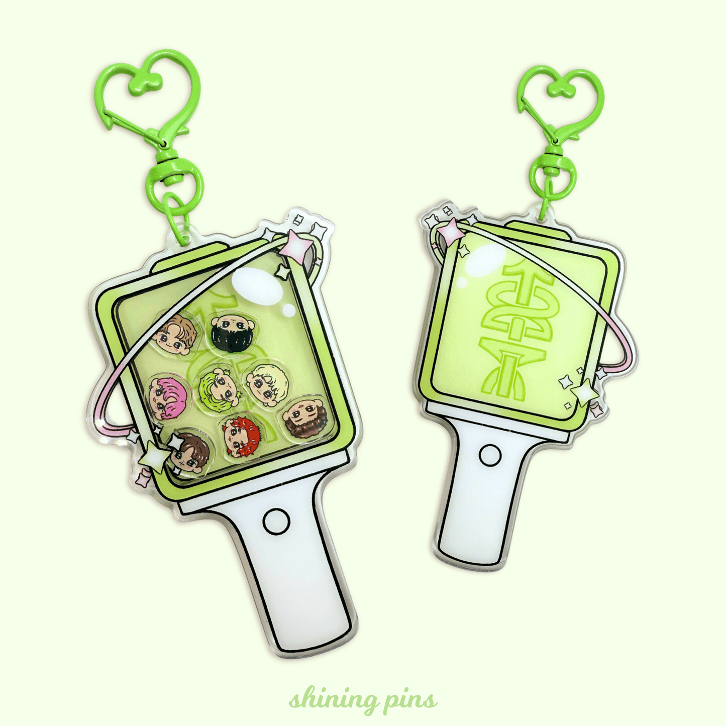 NCT 127 Lightstick Shaker Keychain Acrylic Keychain acrylic keychains & pins, nct, nct 127 Shining Pins