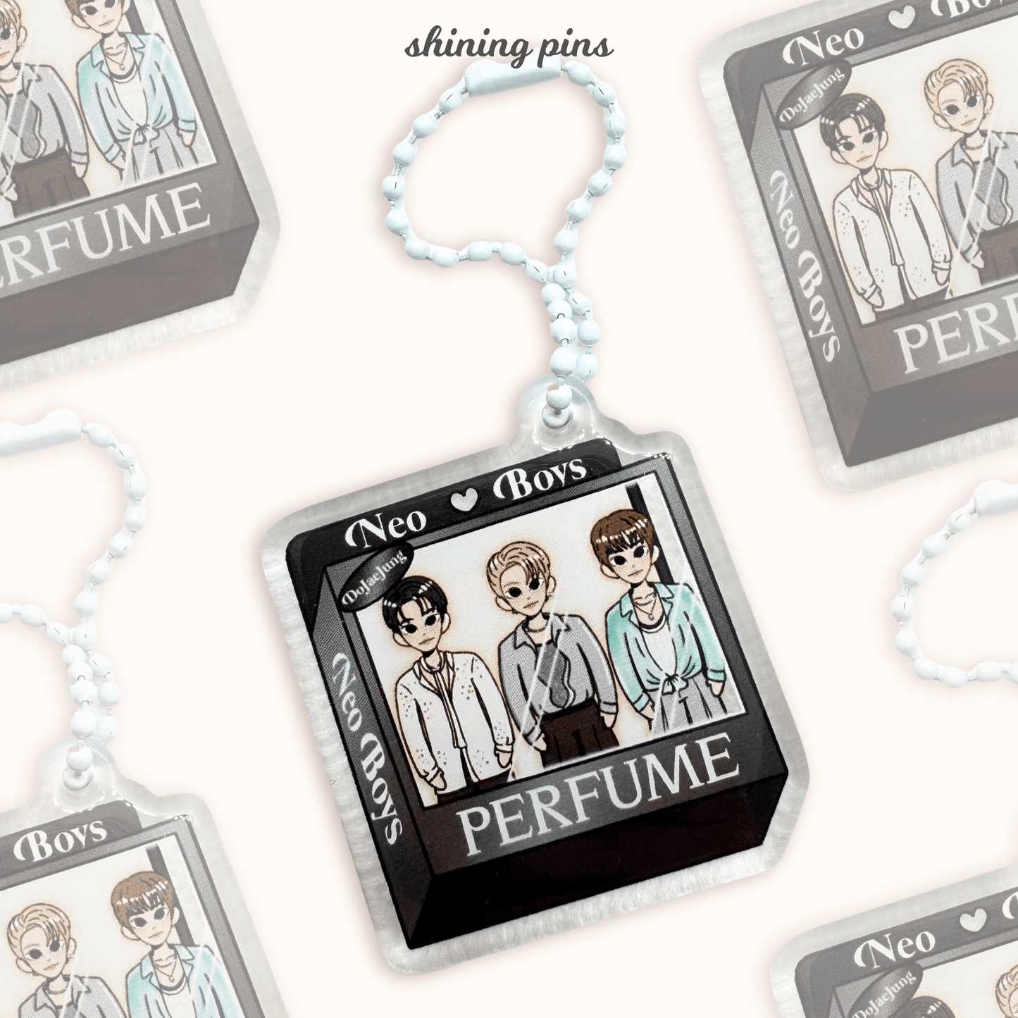 NCT DoJaeJung Doll 'Perfume' Keychain Acrylic Keychain acrylic keychains & pins, nct, nct 127, shop new in Shining Pins