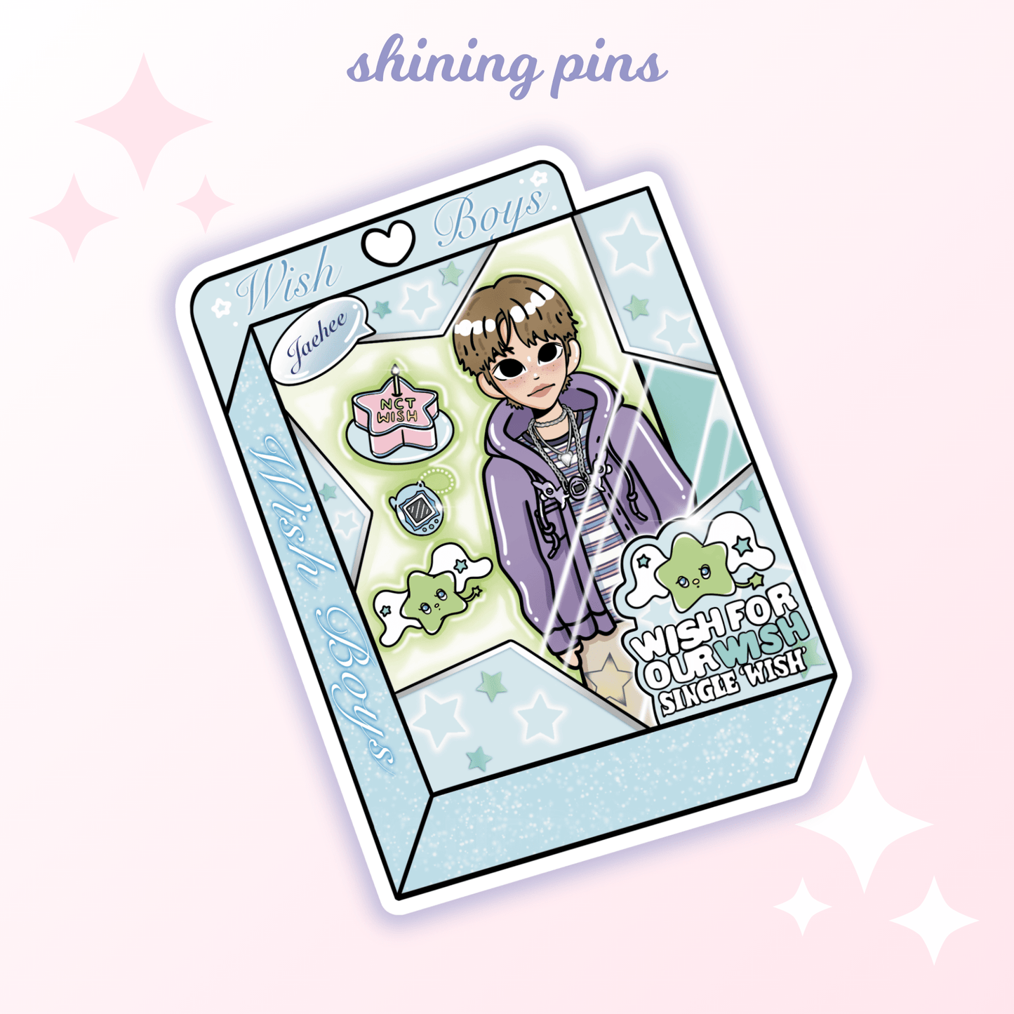 NCT Doll Stickers Stickers and Stationary nct, nct 127, nct dream, nct wish, shop new in, stickers & stationary, wayv Shining Pins