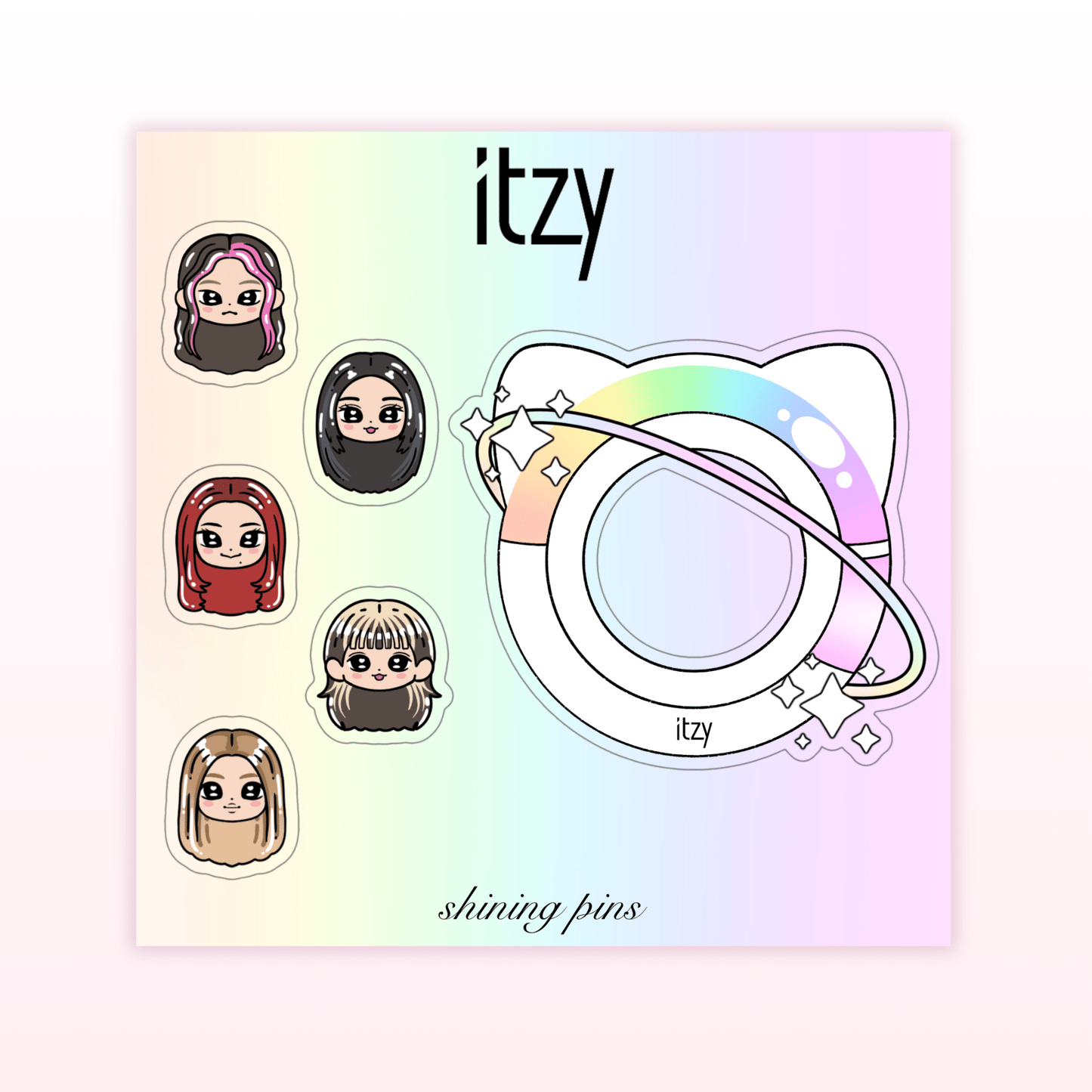 NEW Lightstick Sticker Sheets Acrylic Keychain ateez, boynextdoor, exo, ILLIT, itzy, nmixx, seventeen, shop new in, stayc, stickers & stationary Shining Pins