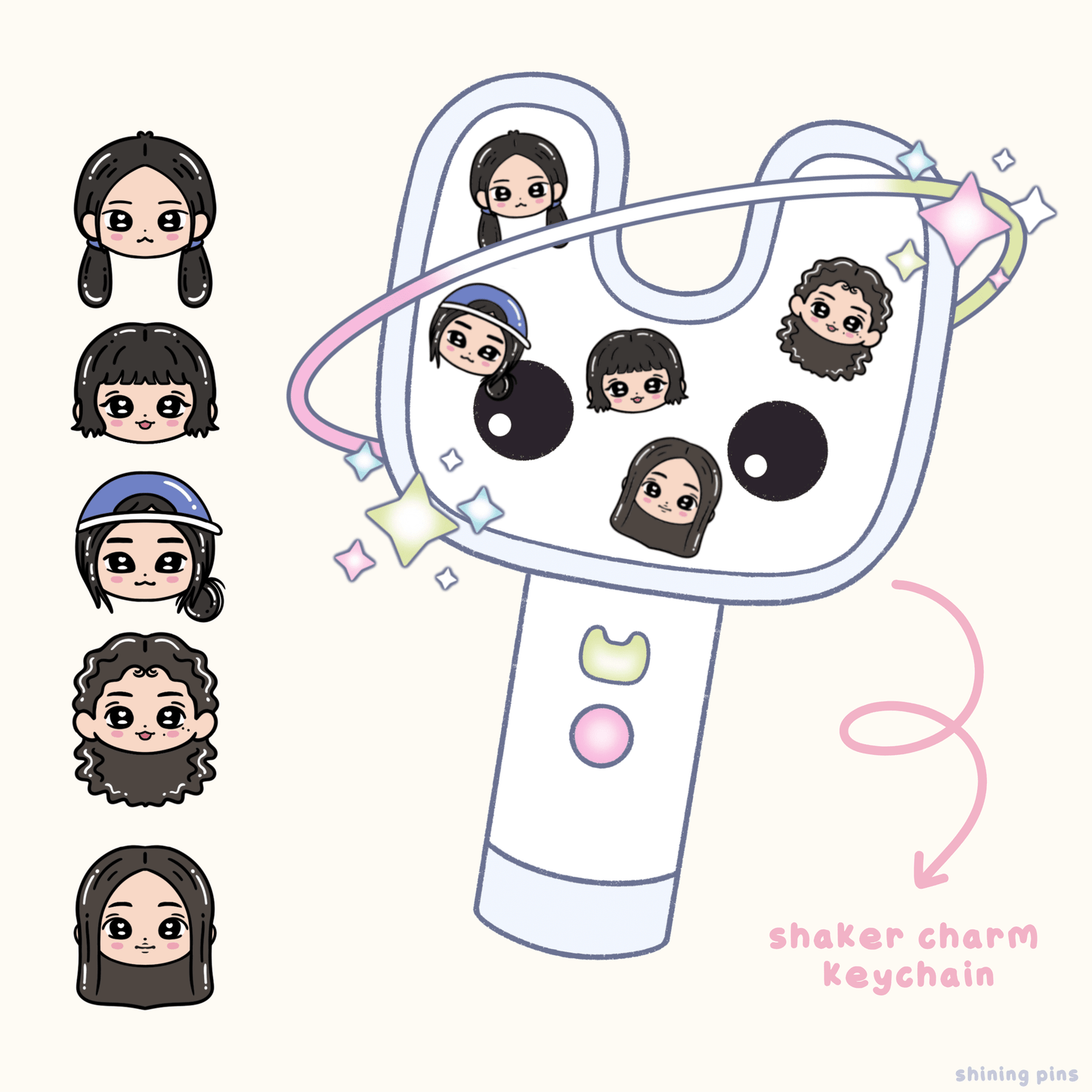 New Jeans LightStick Shaker Keychain Acrylic Keychain acrylic keychains & pins, new jeans, restock Shining Pins