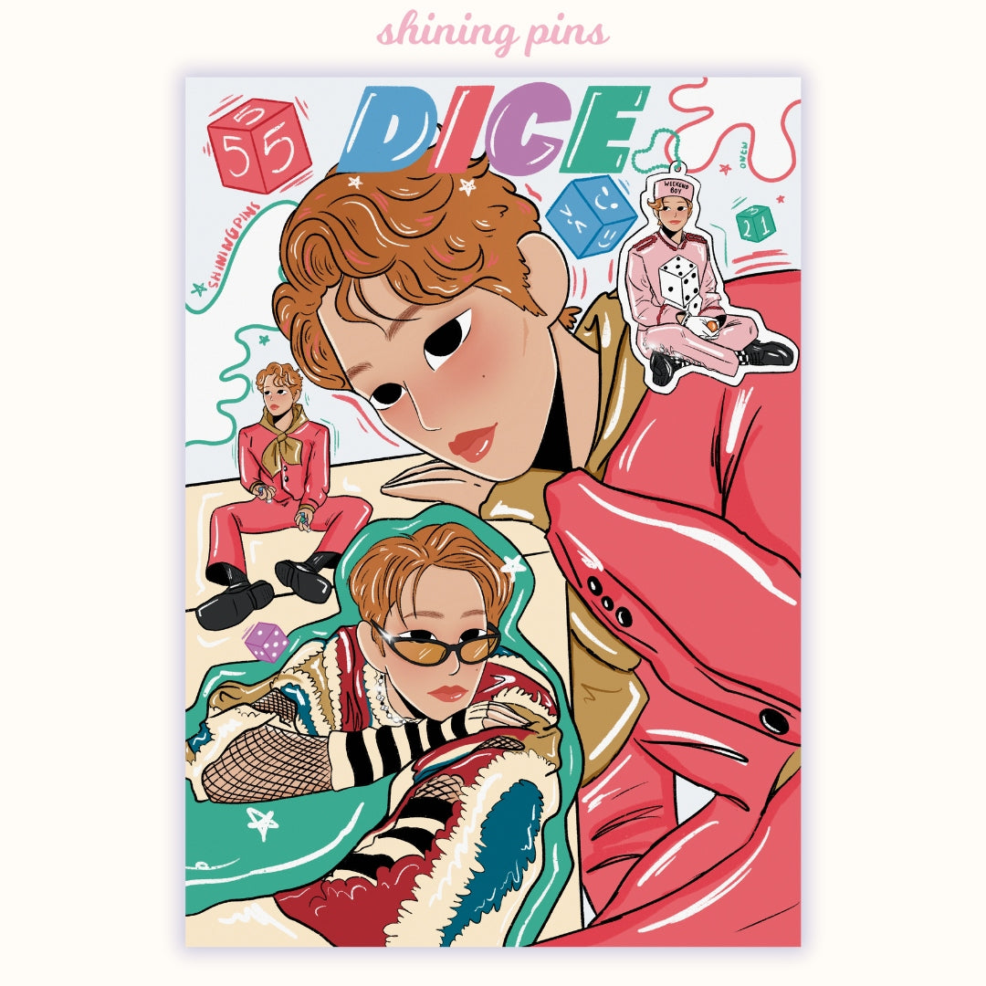 Onew 'DICE' Print Art Prints art prints, shinee Shining Pins