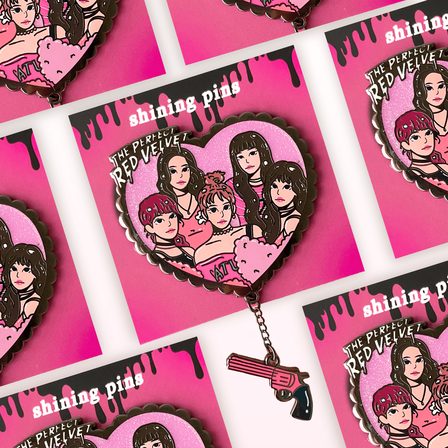 Red Velvet 'Bad Boy' Enamel Pin Enamel Pins enamel pin, low stock, red velvet Shining Pins