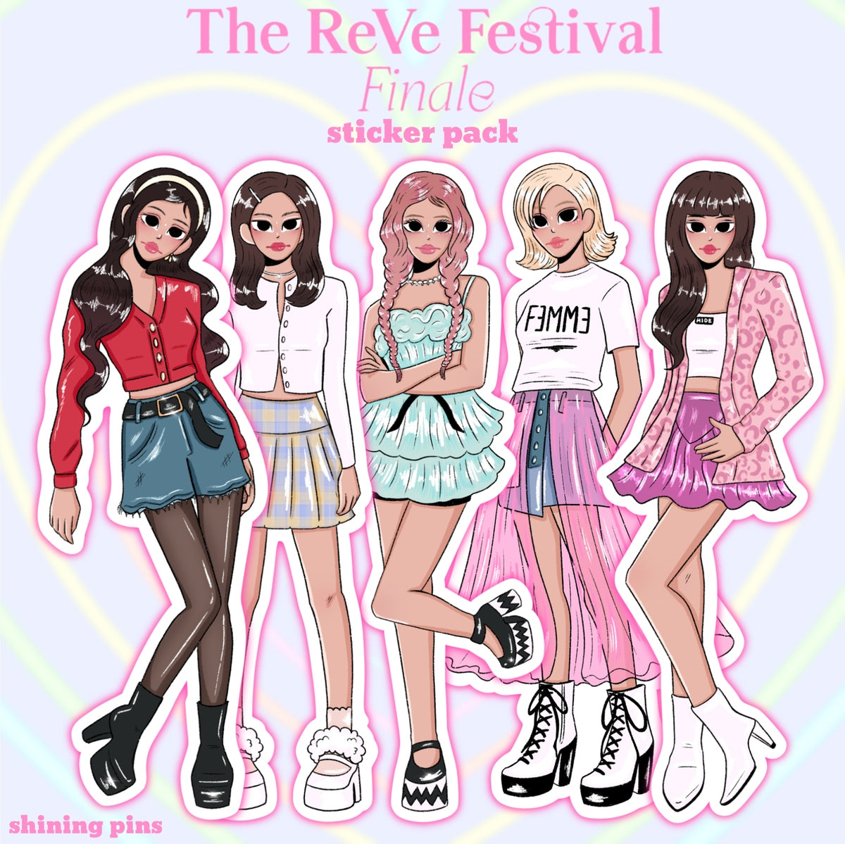 Red Velvet 'Finale' Sticker Pack Stickers and Stationary red velvet, stickers & stationary Shining Pins