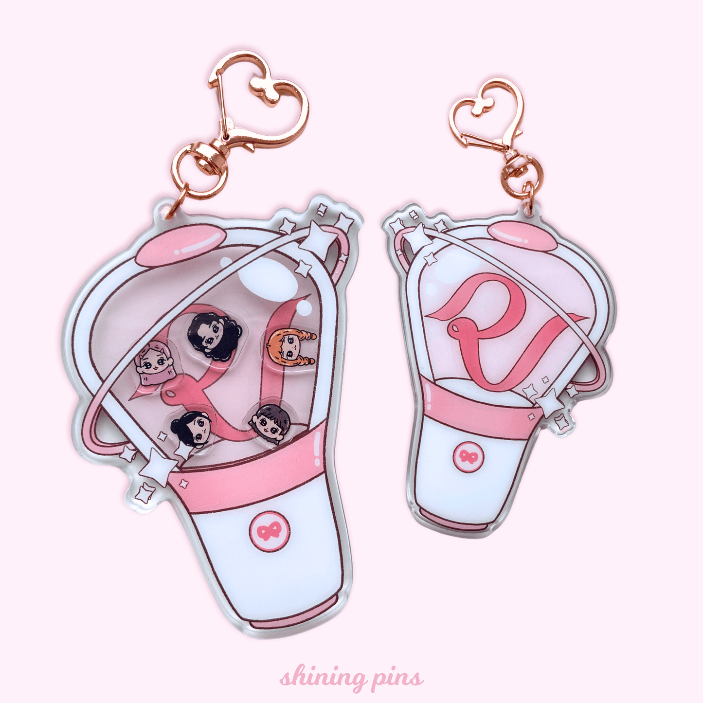Red Velvet Lightstick Shaker Keychain Acrylic Keychain acrylic keychains & pins, red velvet, restock, shop new in Shining Pins