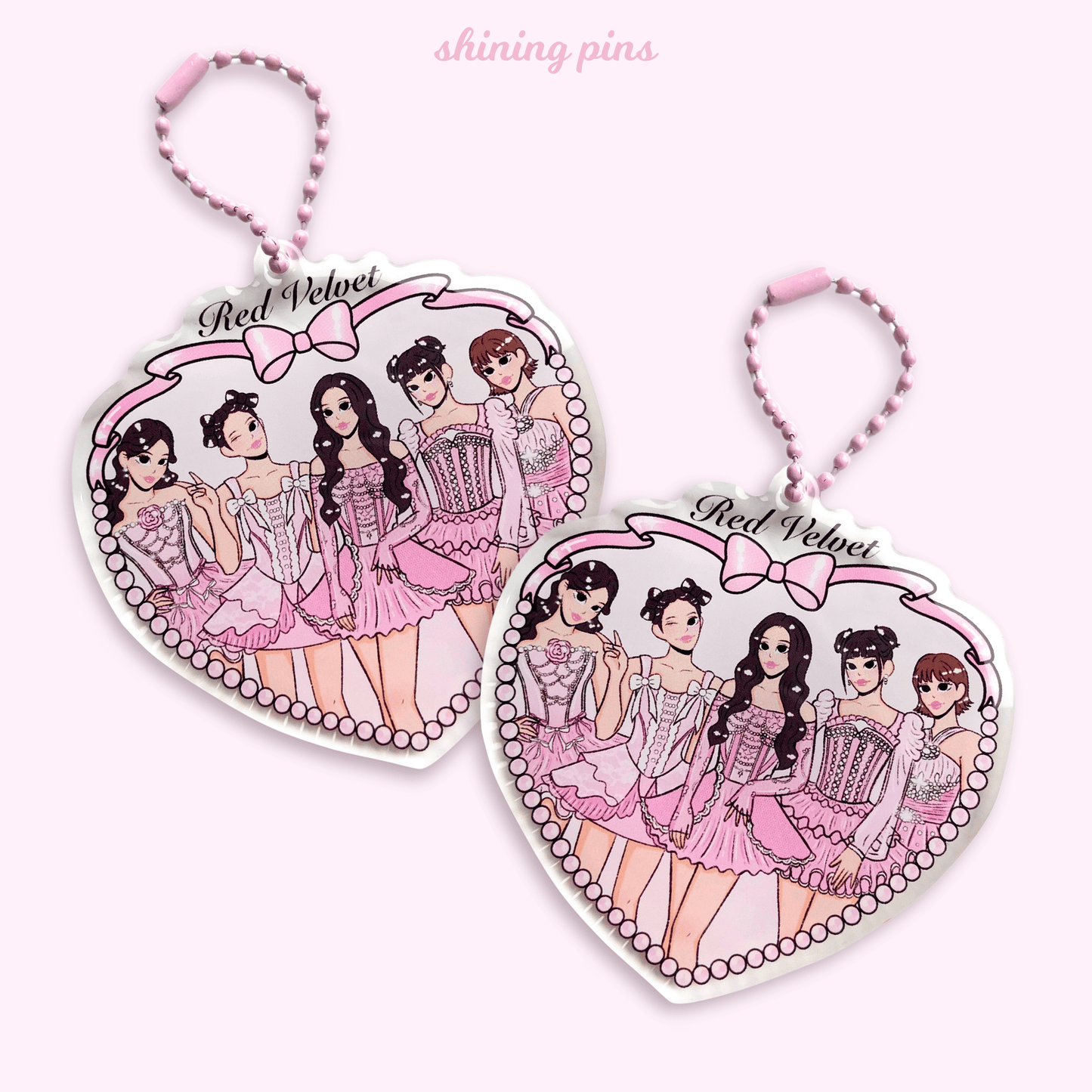 Red Velvet 'R to V' Keychain Acrylic Keychain acrylic keychains & pins, red velvet Shining Pins