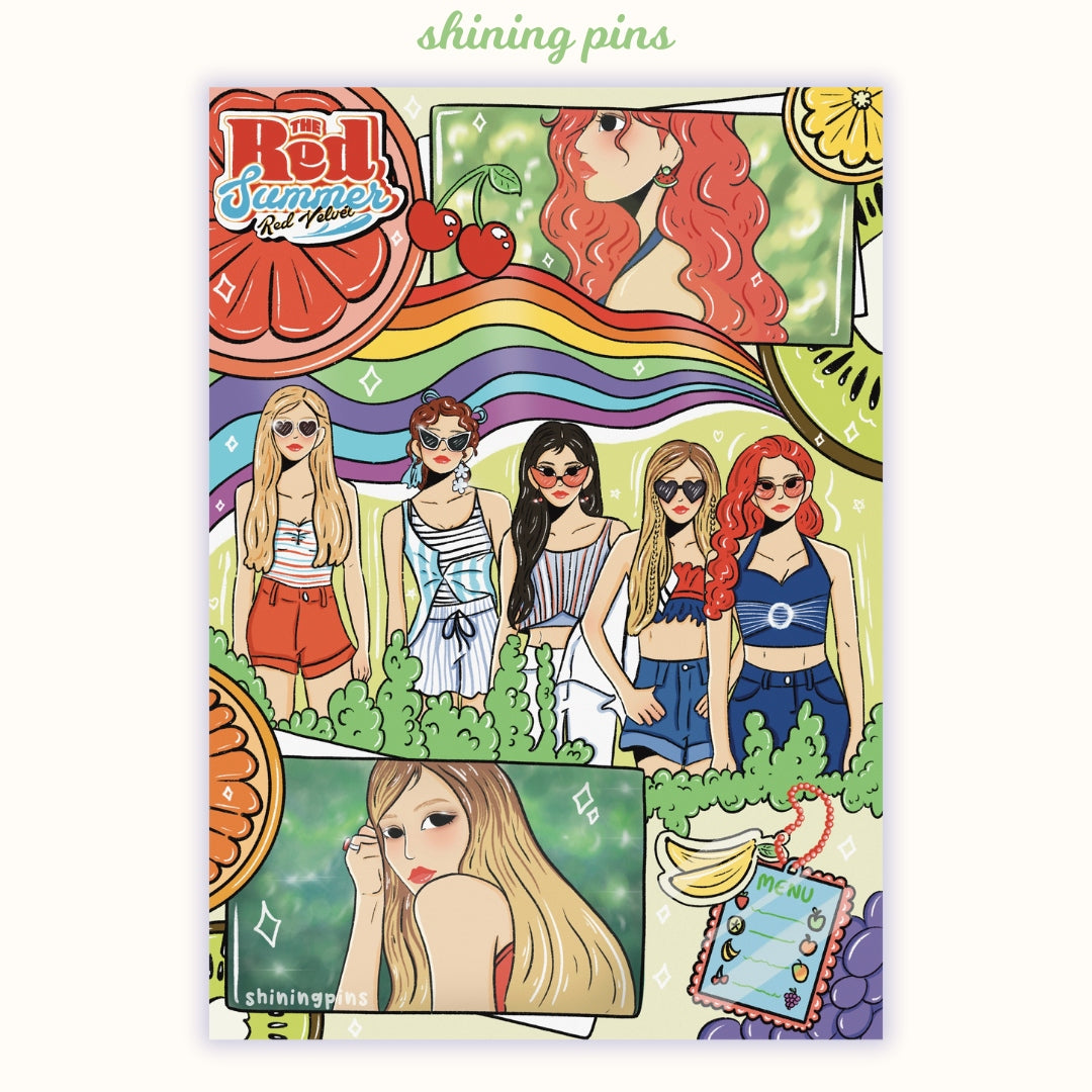 Red Velvet 'Red Flavour' Print Art Prints art prints, red velvet Shining Pins