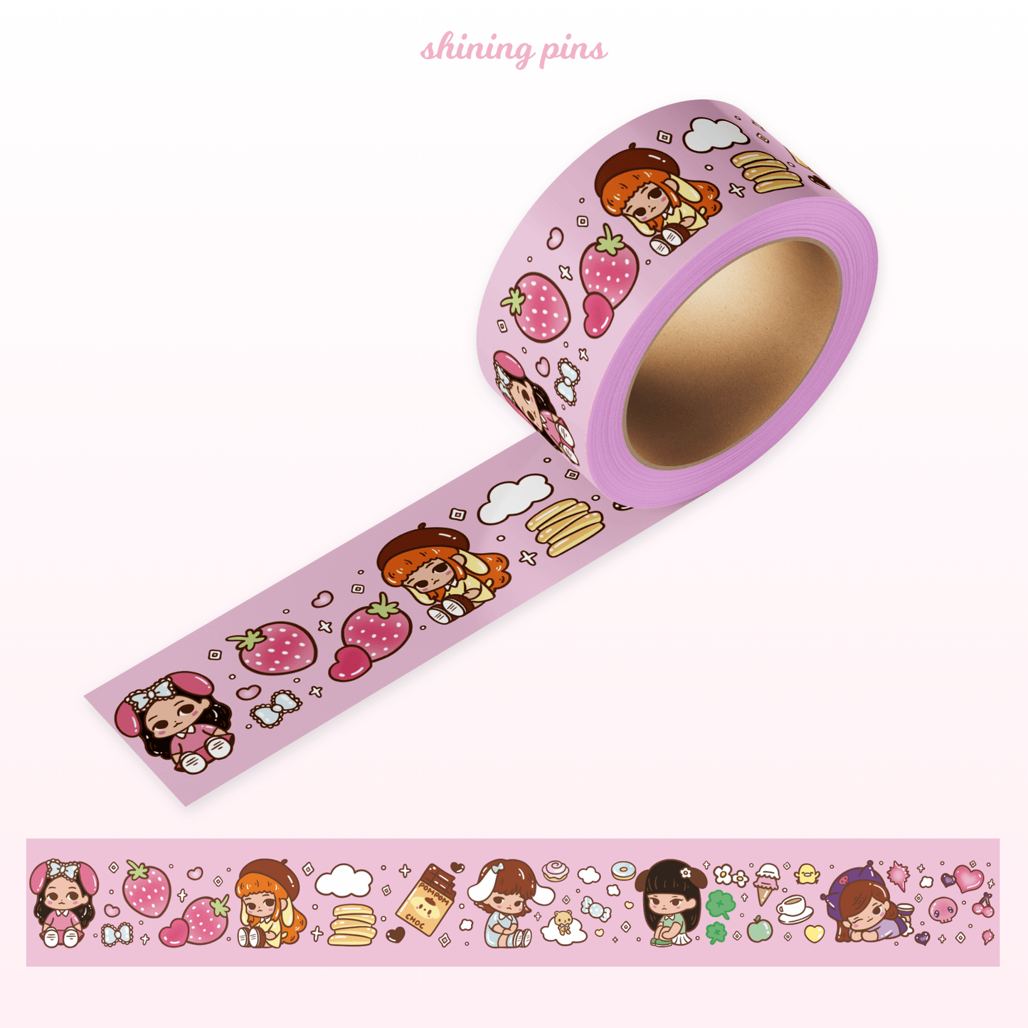 'Reve Cuties' Washi Tape red velvet, stationary Shining Pins