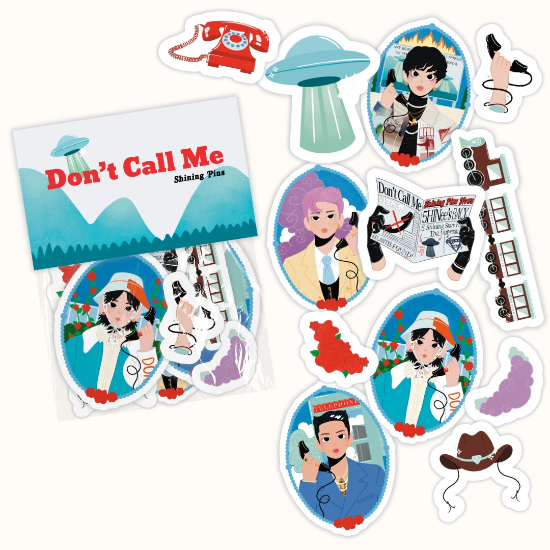 SHINee 'Don’t Call Me' Sticker Pack Stickers and Stationary clearance, shinee, stickers & stationary Shining Pins