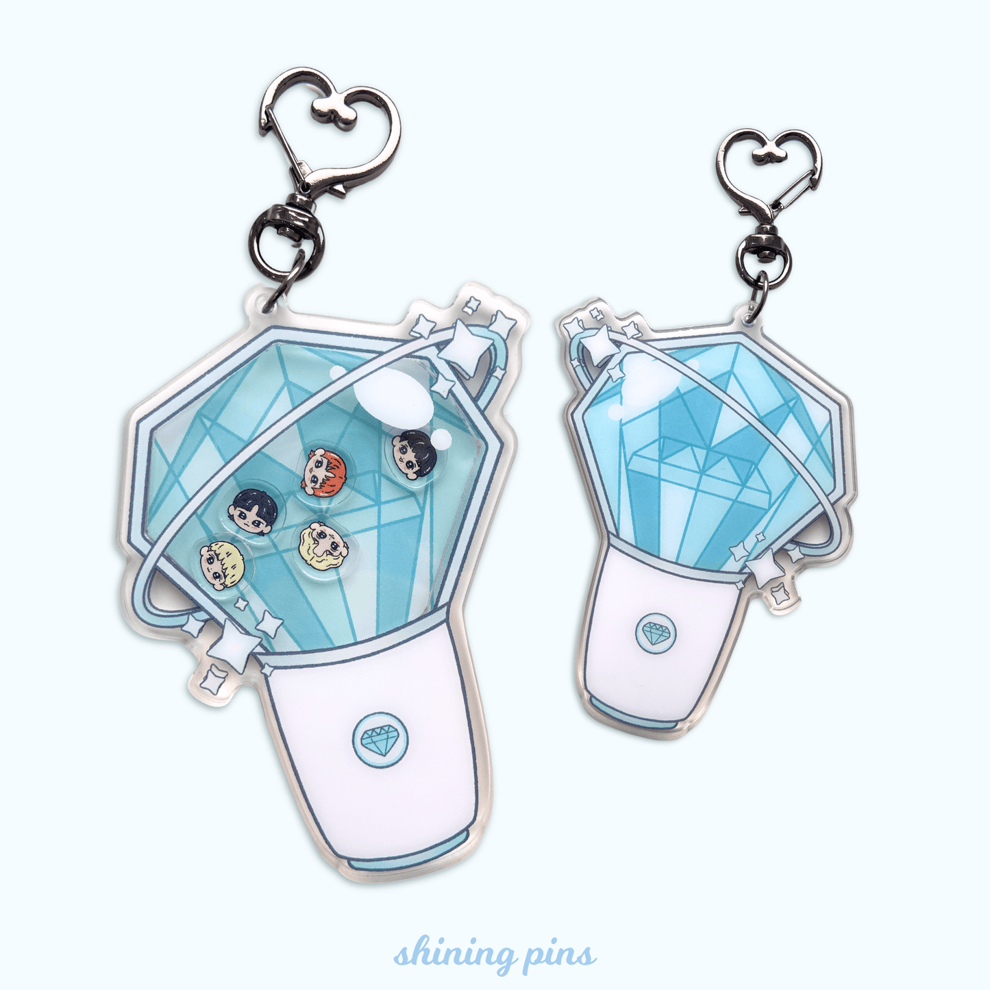 SHINee Lightstick Shaker Keychain Acrylic Keychain acrylic keychains & pins, preorder, shinee Shining Pins