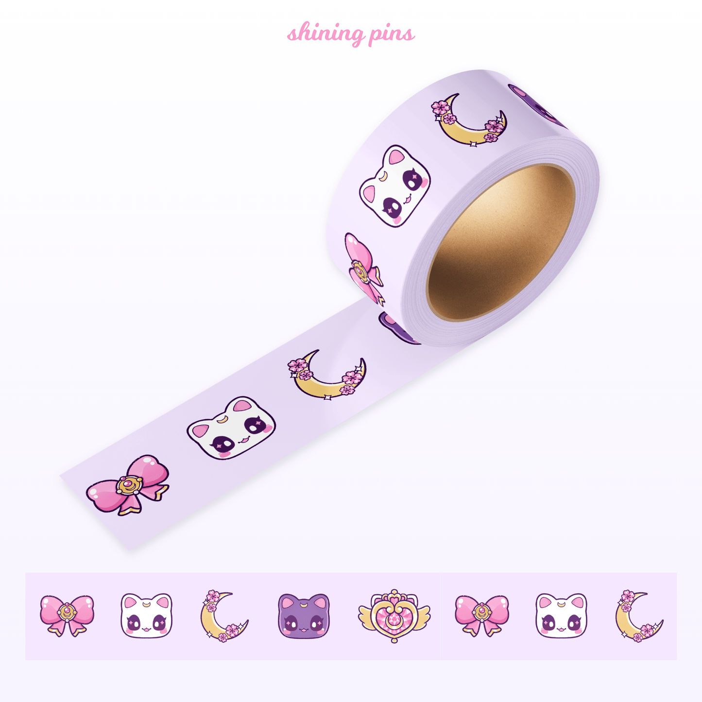 'Sailor Moon' Kkoongie Washi Tape anime, shop new in, stationary, washitape Shining Pins