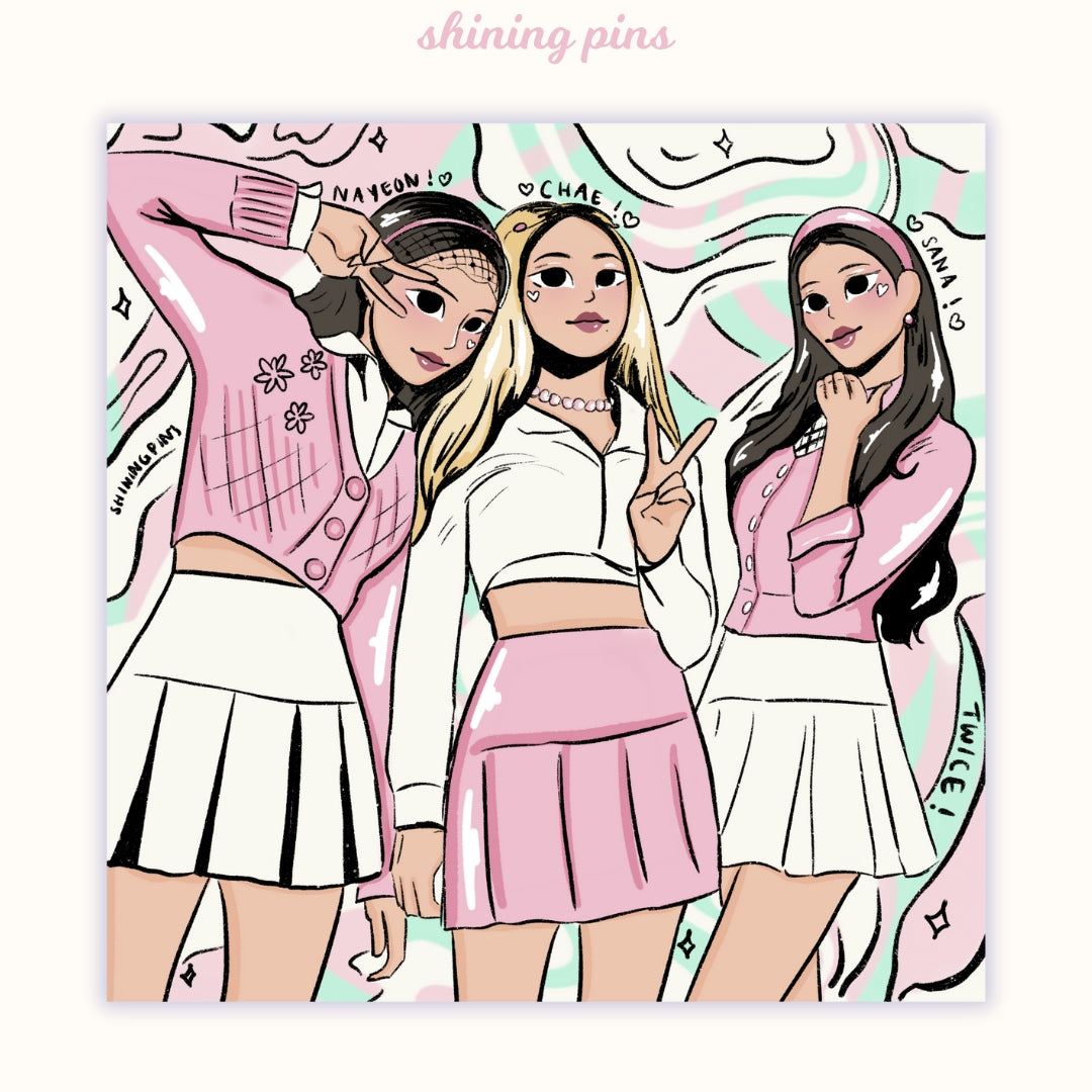 TWICE 'PINK' Print Art Prints art prints, twice Shining Pins