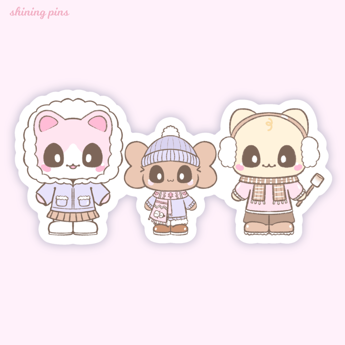 'Winter Wonderland' Kkoongie & Friends Sticker Art print kkoongie and friends, shop new in, stickers & stationary Shining Pins