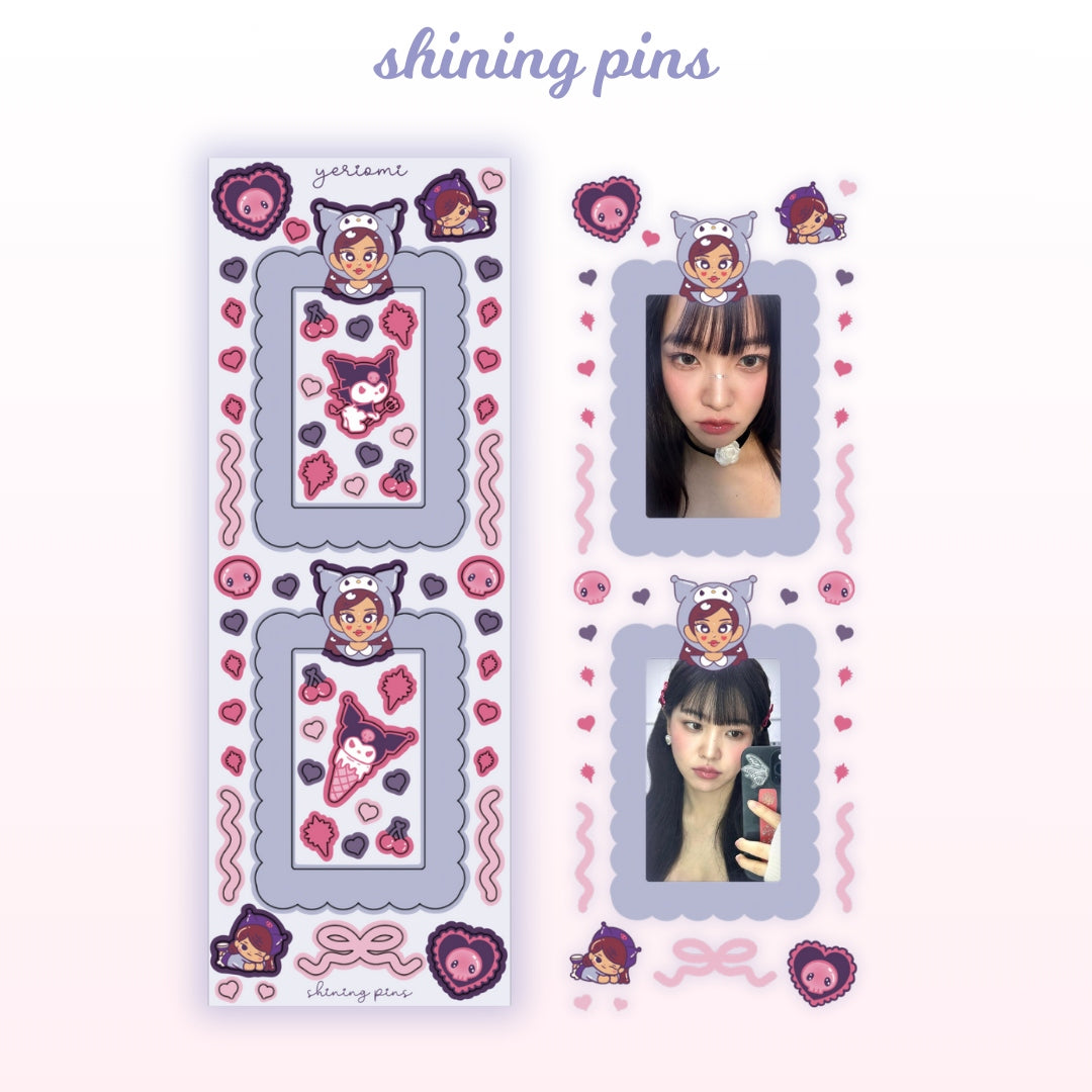 Yeri 'Reve Cuties' Deco Sticker Sheet red velvet, stickers & stationary Shining Pins