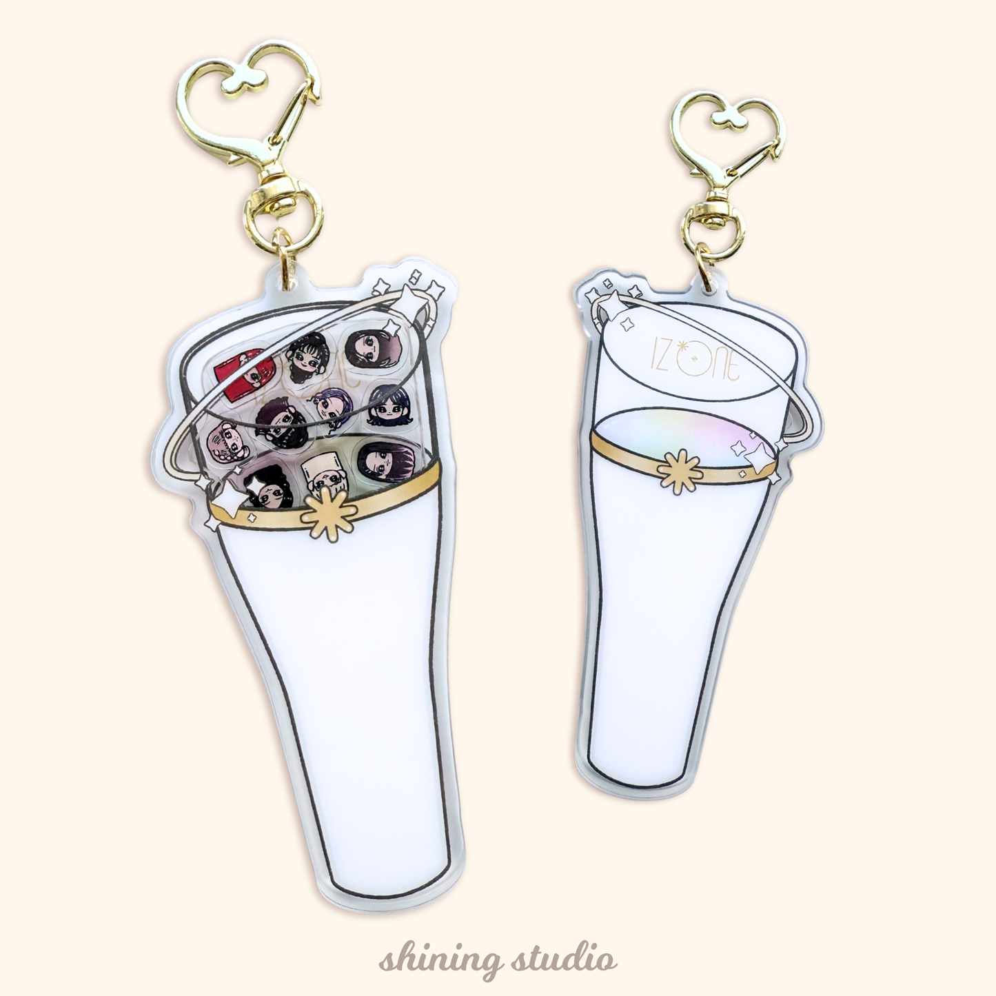 Iz*ONE Lightstick Shaker Keychain