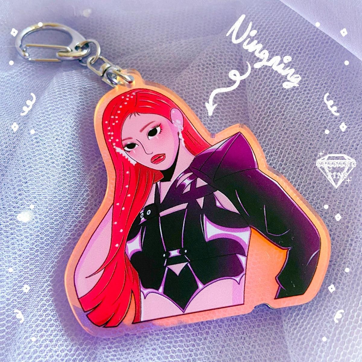 Aespa 'Next Level' Keychains Acrylic Keychain acrylic keychains & pins, aespa, clearance, low stock Shining Pins
