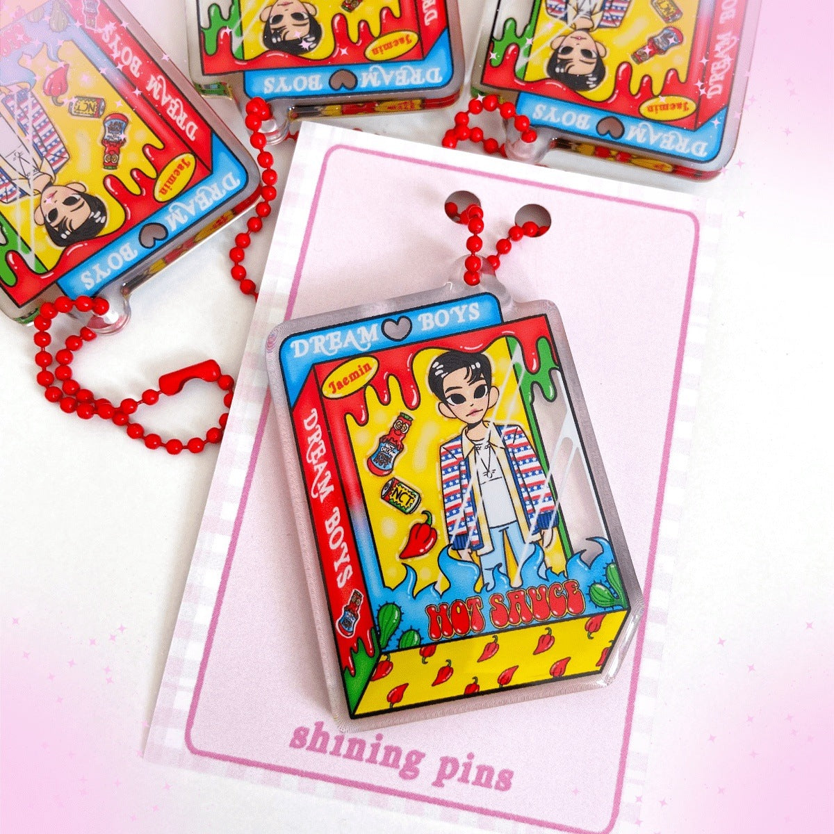 Jaemin Doll 'Hot Sauce' Keychain Acrylic Keychain acrylic keychains & pins, nct, nct dream, restock, shop new in Shining Pins