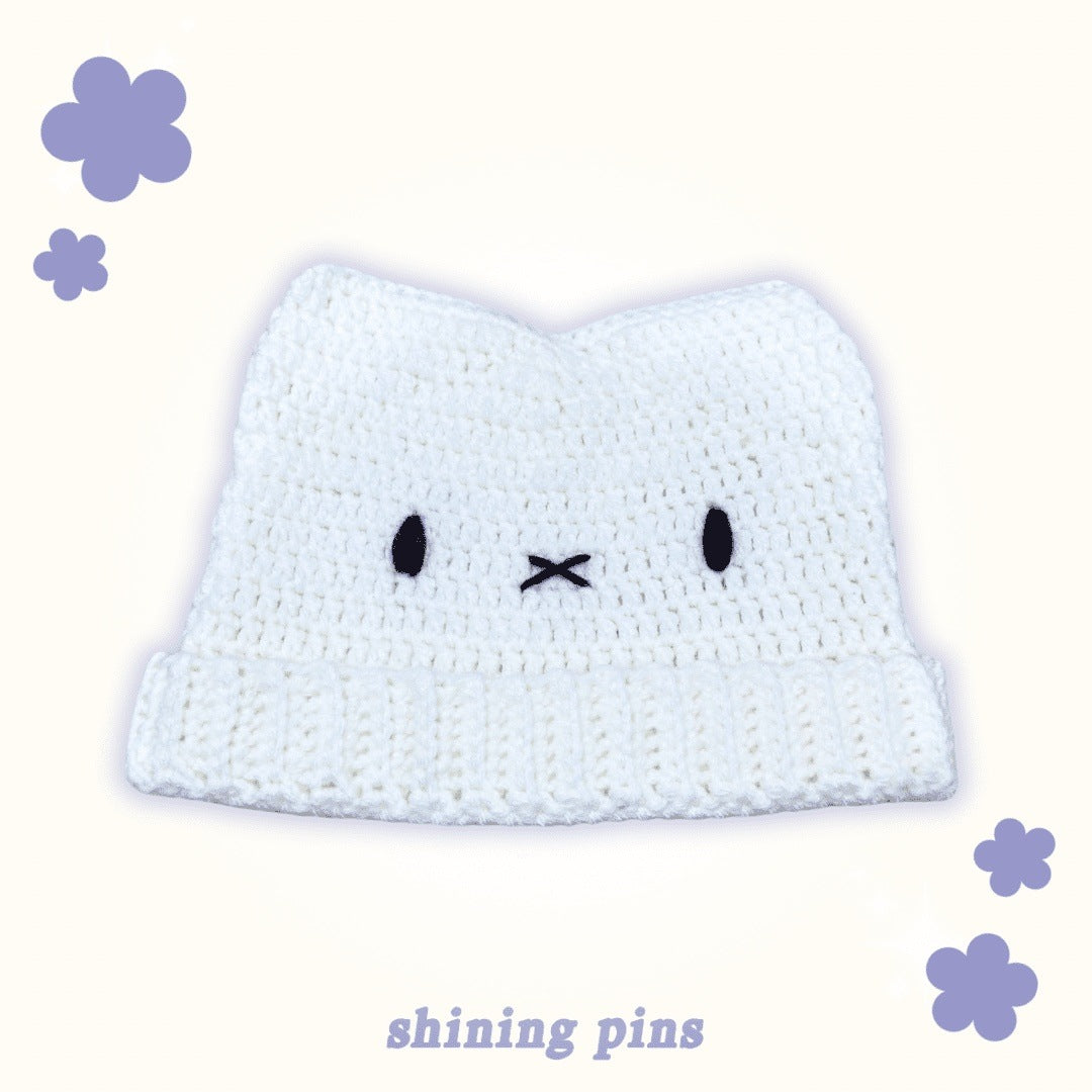 Miffy Crochet Cat Beanie Photocard Holder accessories, Crochet Items, handmade, miffy, restock Shining Pins