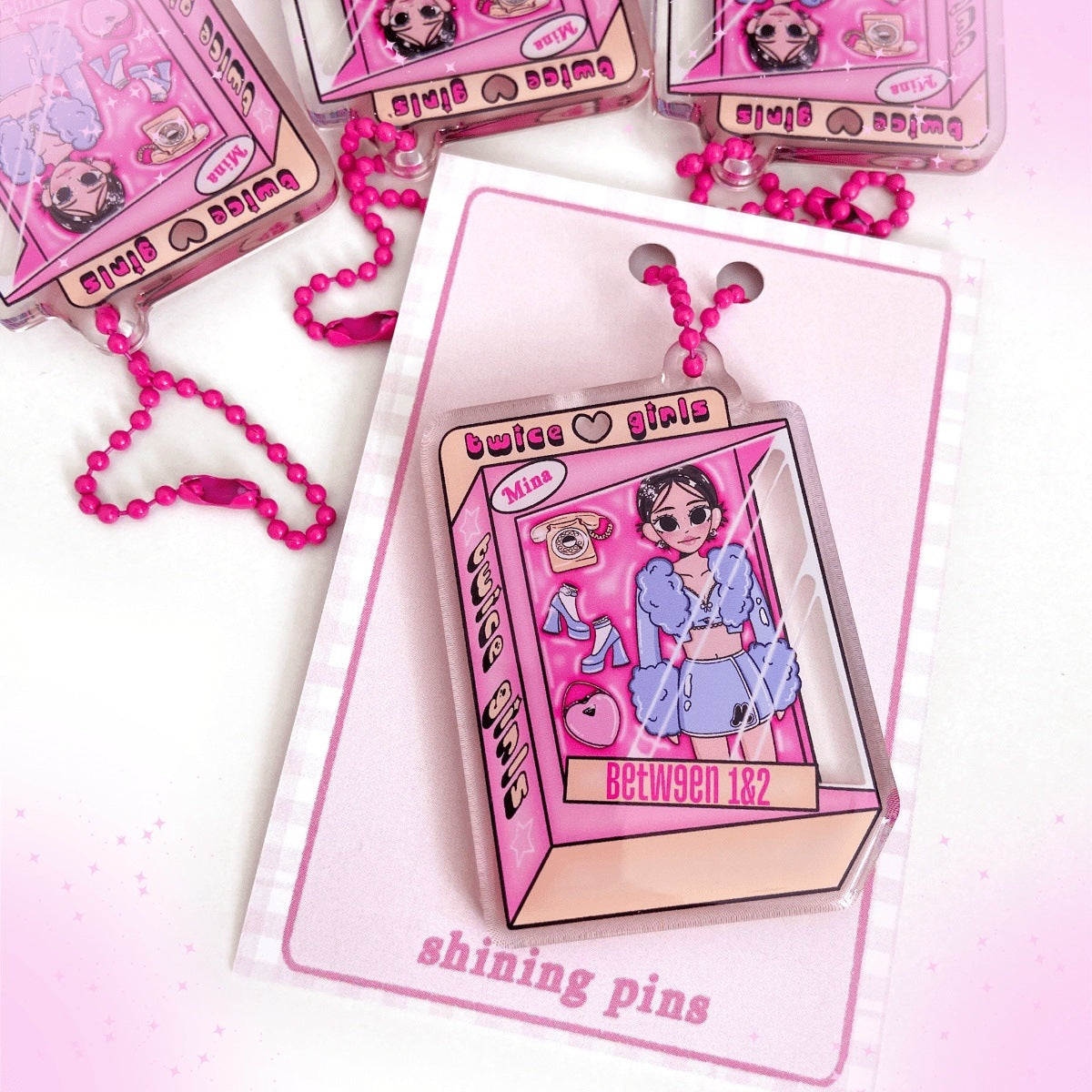 Mina Doll 'Between 1&2' Keychain Acrylic Keychain acrylic keychains & pins, restock, shop new in, twice Shining Pins